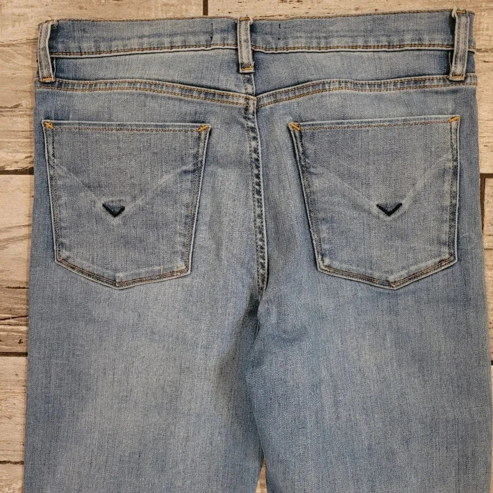 HUDSON jeans Women's 29 Barbara straight leg distressed medium blue wash casual - Picture 6 of 12